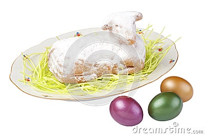 Easter Lamb Cake Stock Photo