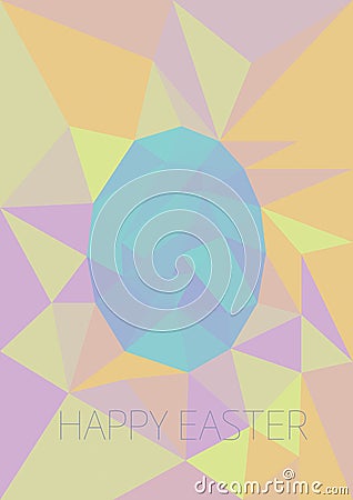 Easter low poly colorful egg Stock Photo