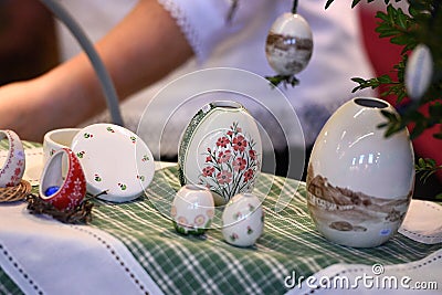 Some Easter eggs in Austria Editorial Stock Photo