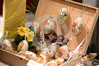 Some Easter eggs in Austria Editorial Stock Photo