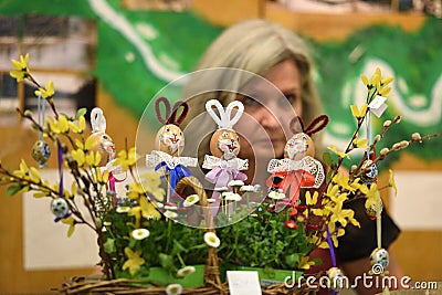 Some Easter eggs in Austria Editorial Stock Photo