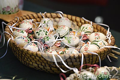 Some Easter eggs in Austria Editorial Stock Photo