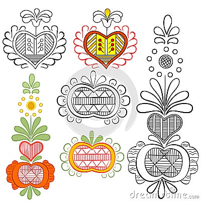 Easter ornaments - vector Vector Illustration