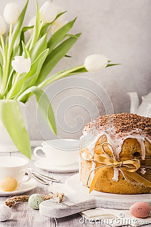 Easter orthodox sweet bread Stock Photo