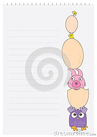 Easter Page_eps Vector Illustration