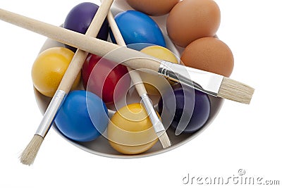 Easter, paint eggs Stock Photo