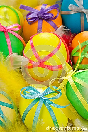 Easter painted eggs Stock Photo