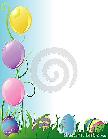 Easter Party border Vector Illustration