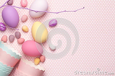 Easter Pastel Background Stock Photo