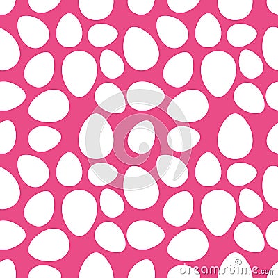 Easter pink icon seamless pattern Vector Illustration