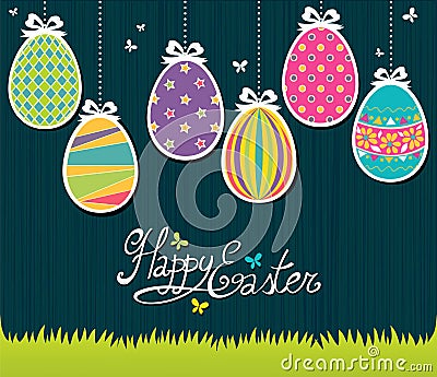 Easter Postcard Vector Illustration