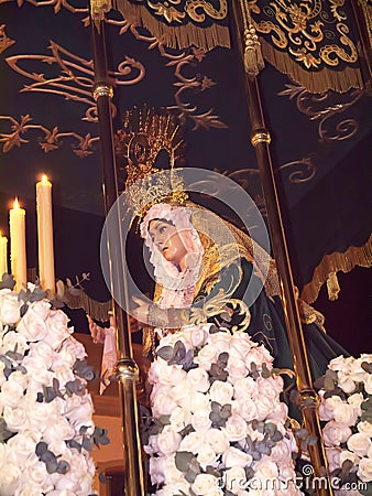 Easter processions in Andalucia one of the most beautiful part of southern Spain Editorial Stock Photo