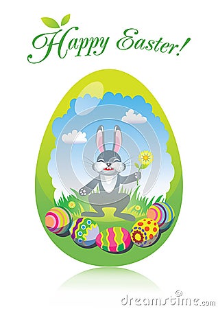 Easter rabbit Vector Illustration