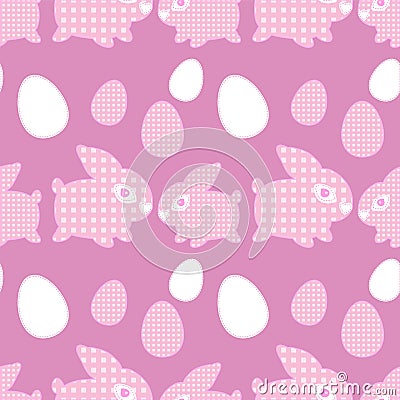 Easter rabbit with eggs Vector Illustration