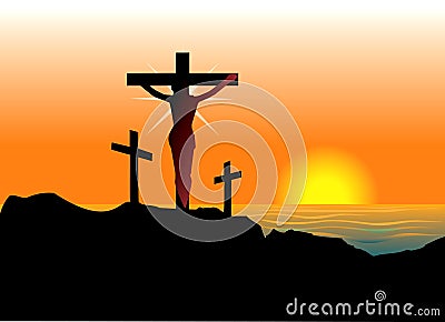 Easter Resurrection Vector Illustration