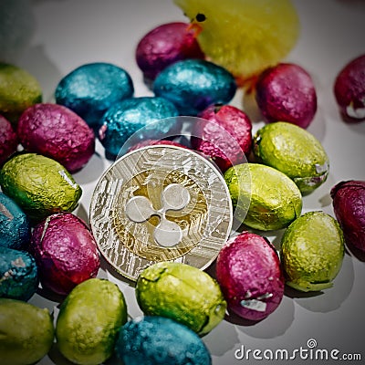 Easter ripple coin Editorial Stock Photo