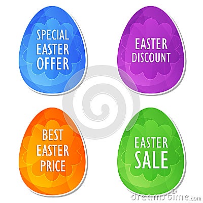 Easter sale, offer, discount and price in eggs Stock Photo