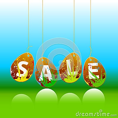 easter sale tags / floral vector illustration Vector Illustration