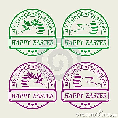 Easter seal, an impression of Vector Illustration