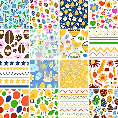 Easter seamless pattern background retro vintage design vector. Vector Illustration