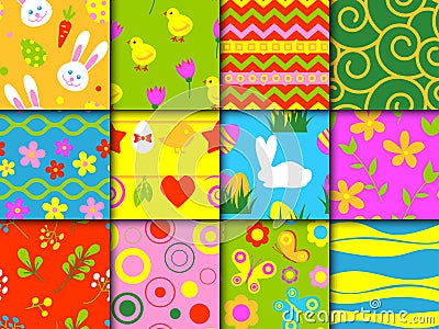 Easter seamless pattern background retro vintage design vector. Vector Illustration