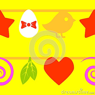 Easter seamless pattern background retro vintage design vector. Vector Illustration