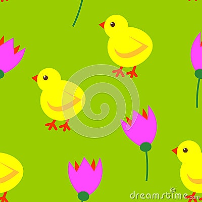 Easter seamless pattern background retro vintage design vector. Vector Illustration