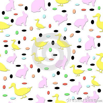 Easter Seamless Pattern Stock Photo