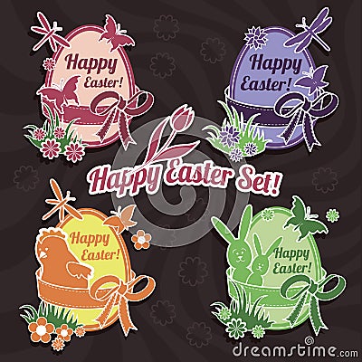 Easter set background. Stock Photo