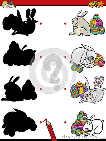 Easter shadow task Vector Illustration