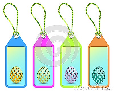 Easter shopping tags Vector Illustration
