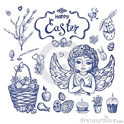 Easter_sketch Vector Illustration