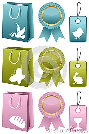 Easter or Spring Sale Collection Vector Illustration