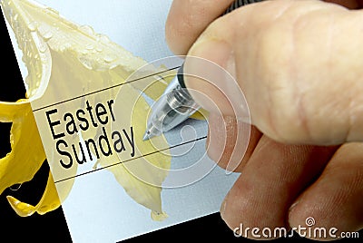 Easter Sunday, Calendar Notation Stock Photo