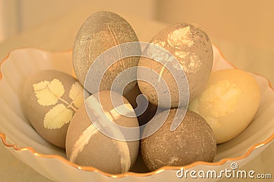 Easter sunday, easter eggs Easter eggs with a beautiful pattern Stock Photo