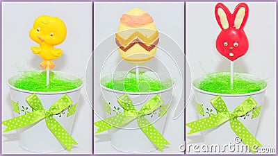 Easter sweets collage Stock Photo