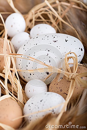 Easter symbol in basket Stock Photo