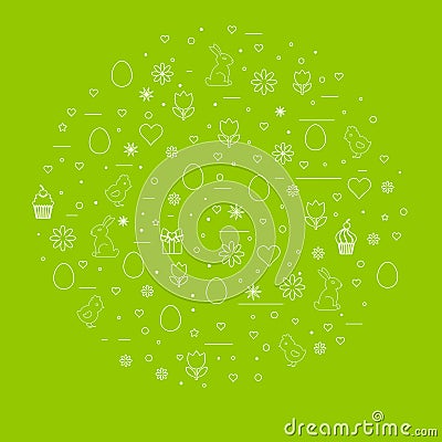 Easter symbols Vector Illustration