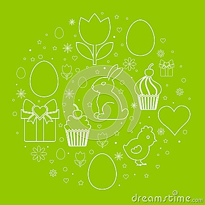 Easter symbols Vector Illustration