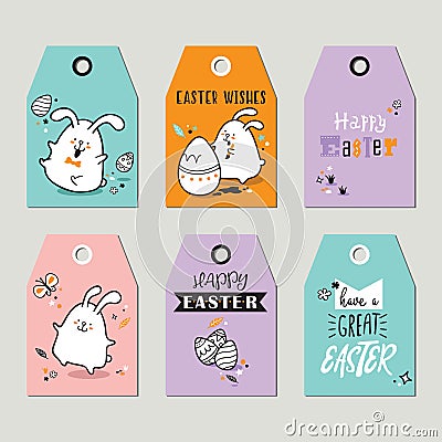 Easter tags Vector Illustration