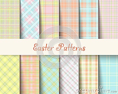 Easter tartan patterns Vector illustration Vector Illustration