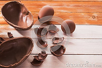 easter tasty chocolate egg Stock Photo