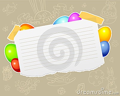 Easter template Vector Illustration