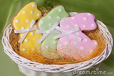 Easter traditional Gingerbread cookies Stock Photo