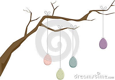 Easter Tree Vector Illustration