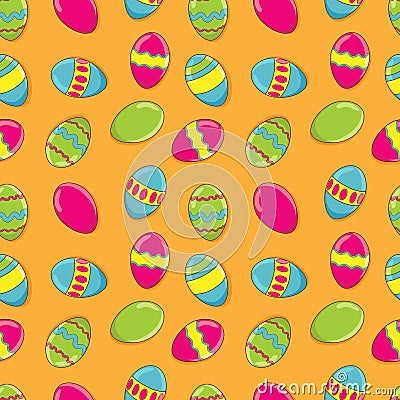 Easter vector seamless pattern Vector Illustration