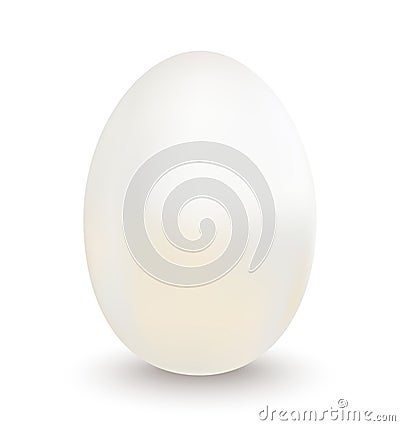 Easter white egg on a white background.Vector illustration Vector Illustration