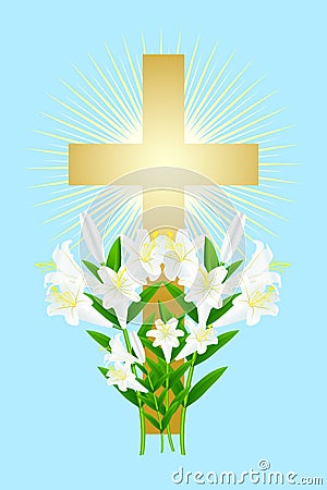 Easter white lily 7 Stock Photo