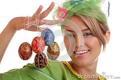 Easter woman Stock Photo