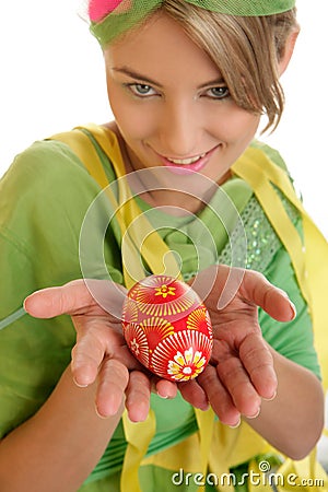 Easter woman Stock Photo